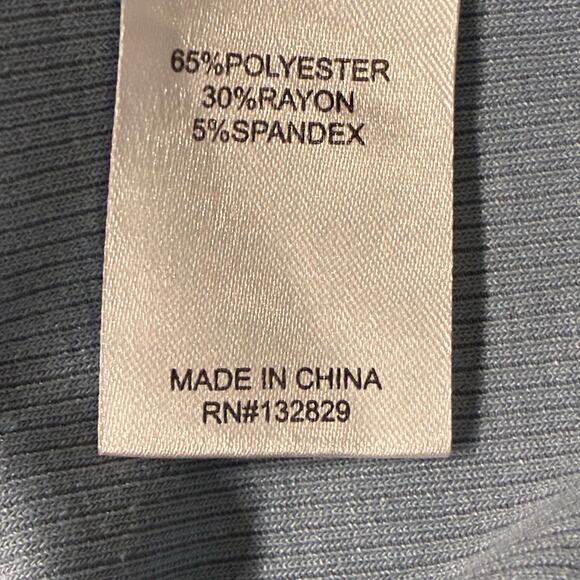 Superdown Lena SET Cropped Top Skirt Ribbed Long Sleeve Blue Womens Size XXS - Picture 10 of 12